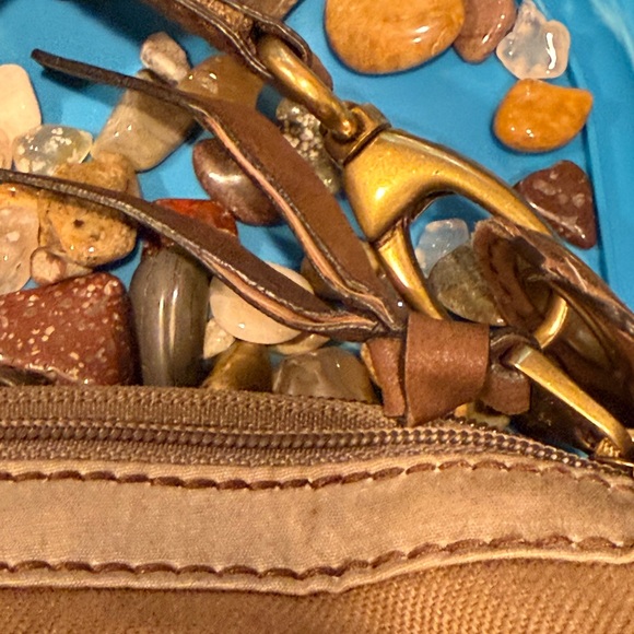 Fossil Vintage Tan and Brown Canvas Tote - Picture 8 of 9